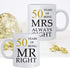 50th Wedding Anniversary Mugs for couples